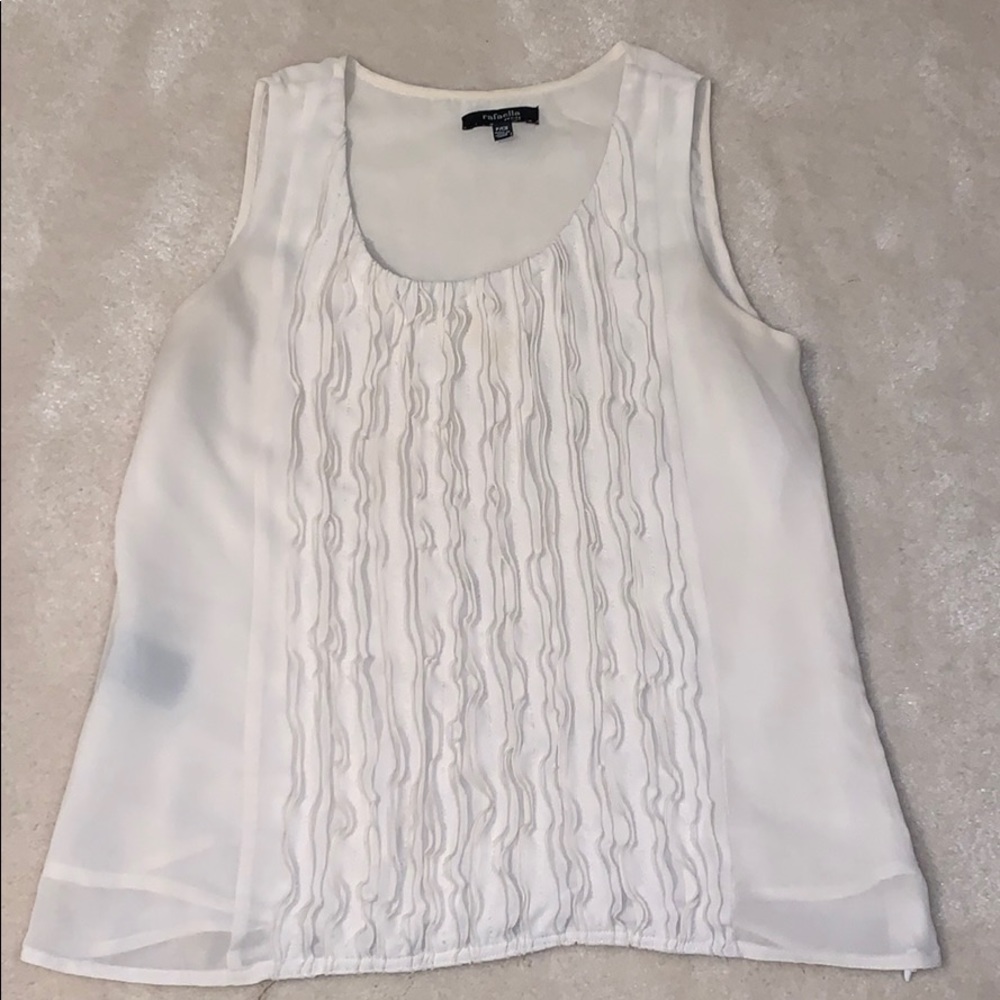 💥3 for $18- Rafaella- Cream Blouse- Small Petite